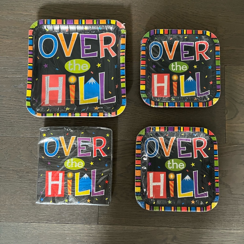 Over the hill party supplies all new sealed